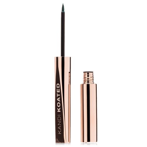 An open rose gold tube of Kandi Koated PROVOCATIVE liquid eyeliner in Green Light Me